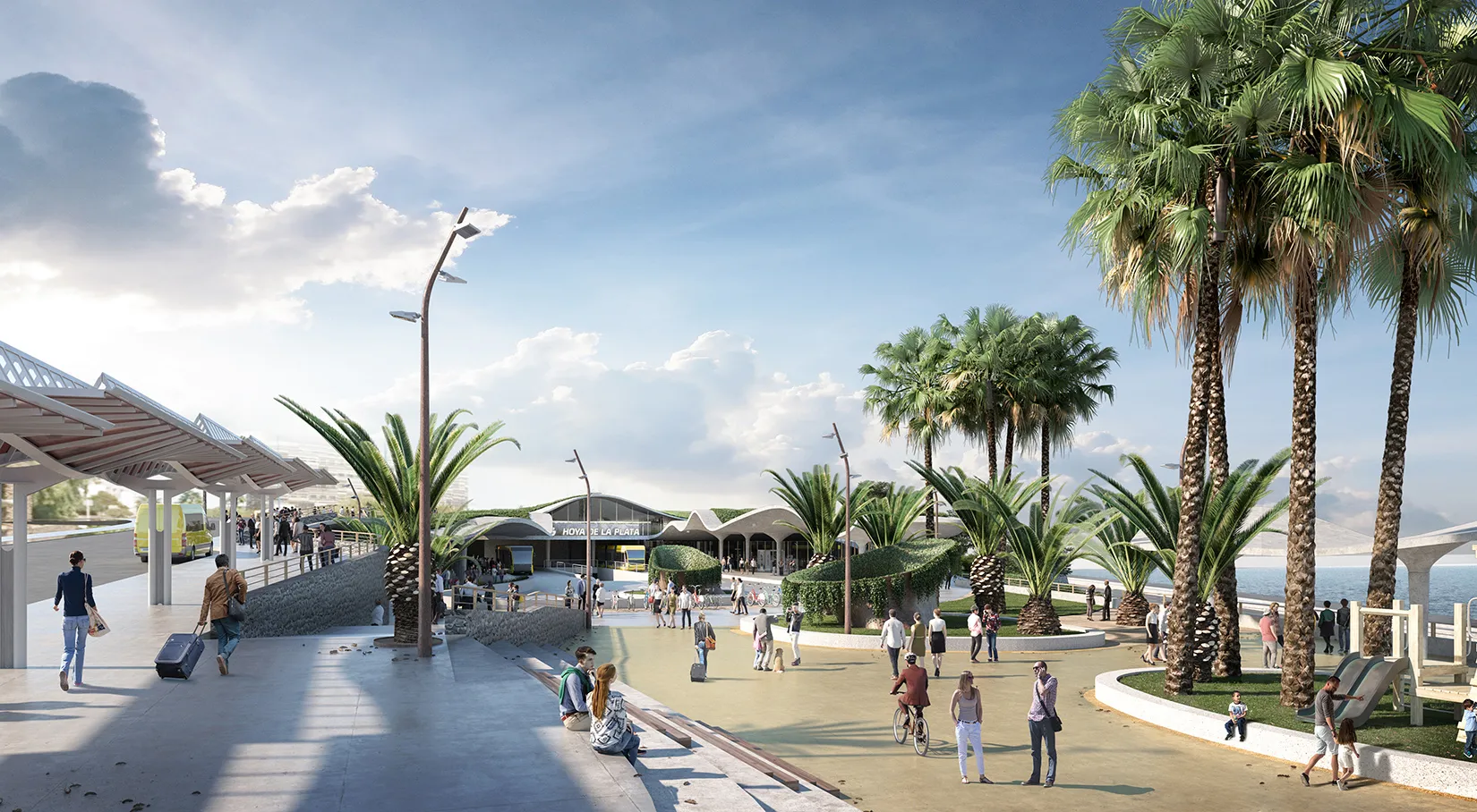 Intercambiador del Metroguaguas en Hoya de la Plata. TDA Arquitectura y Urbanismo.