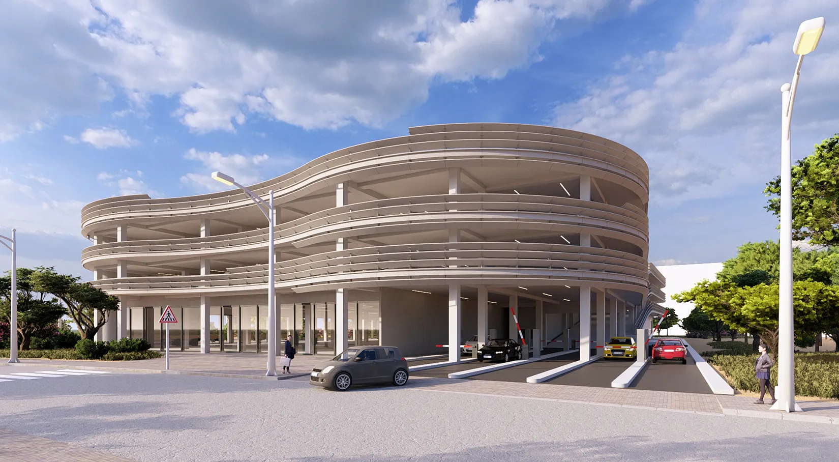 Aparcamiento en la calle Torremolinos de Salou. TDA Arquitectura y Urbanismo.